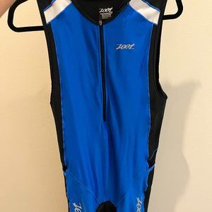 Mens Size Large Zoot Biking Bib Black and Blue
